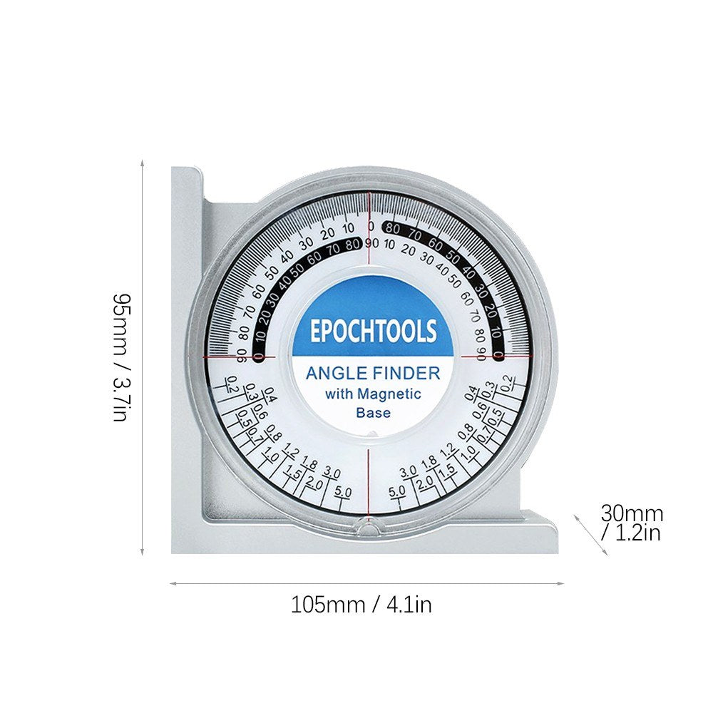 KKmoon Mini Magnetic Inclinometer & Protractor Tool with Dual Bubble Levels