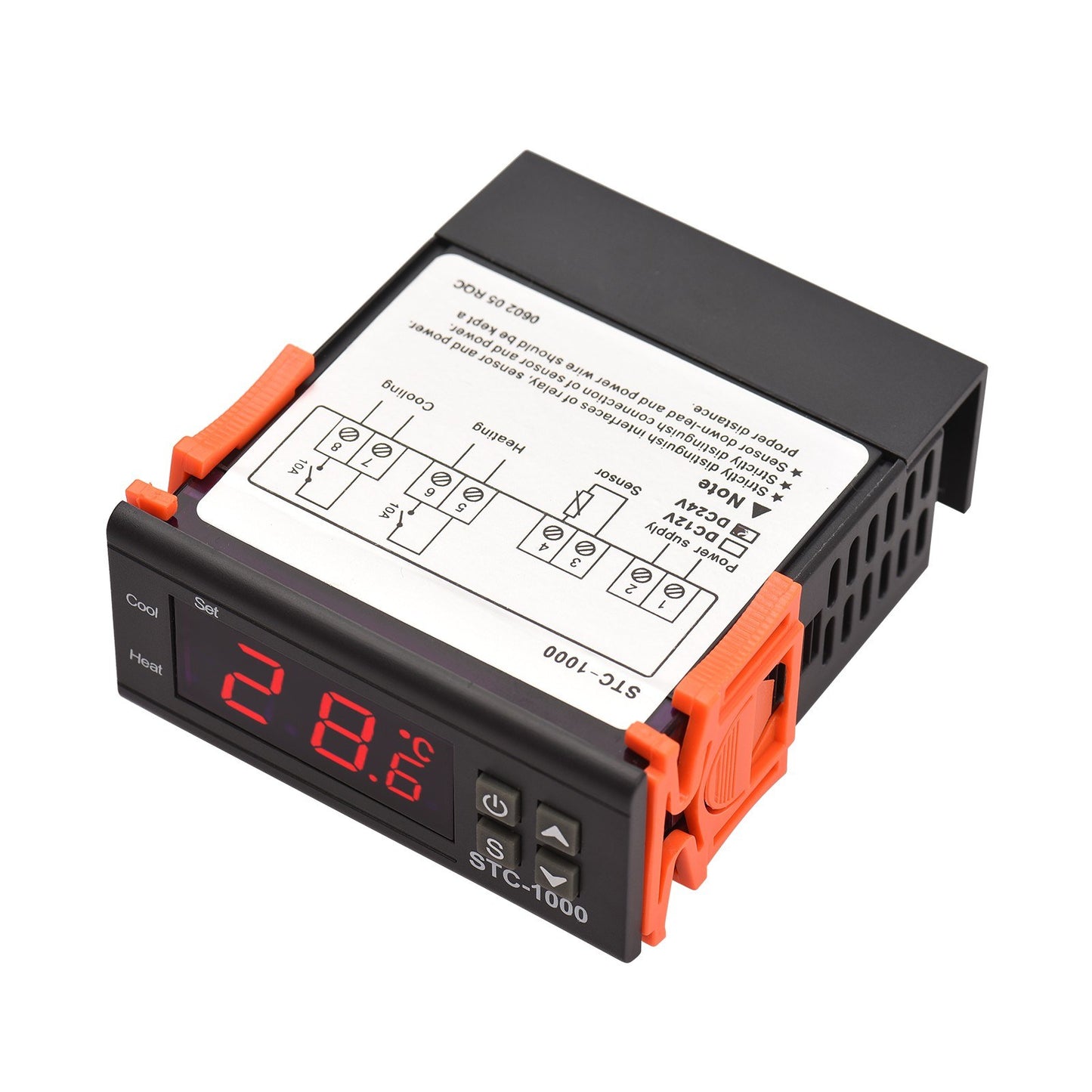 STC-1000 Digital Temperature Controller, Intelligent Thermostat for Refrigerators, AC 110~220V, Supports Heating & Cooling, Temperature Correction, Delayed Start, High/Low Temp Alarm