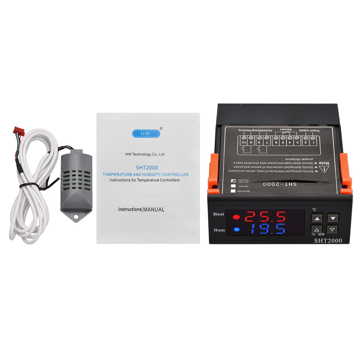 SHT2000 Intelligent Digital Temperature Controller, AC 110-220V Thermostat for Refrigerators