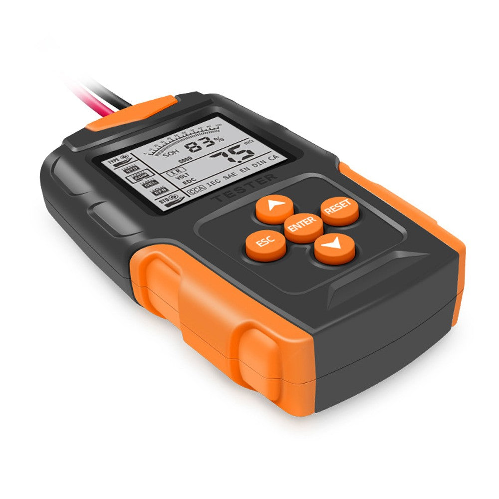Digital LCD 12V/24V Battery Tester Analyzer for Car Truck Motorcycle - SOH SOC CCA IR Diagnostic Tool