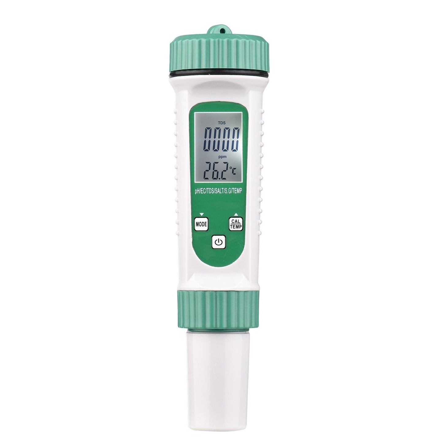 6-in-1 Digital Water Quality Tester: PH/EC/TDS/Salt/G.S/Temperature Analyzer for Drinking Water, Aquarium, Hydroponics, Lab