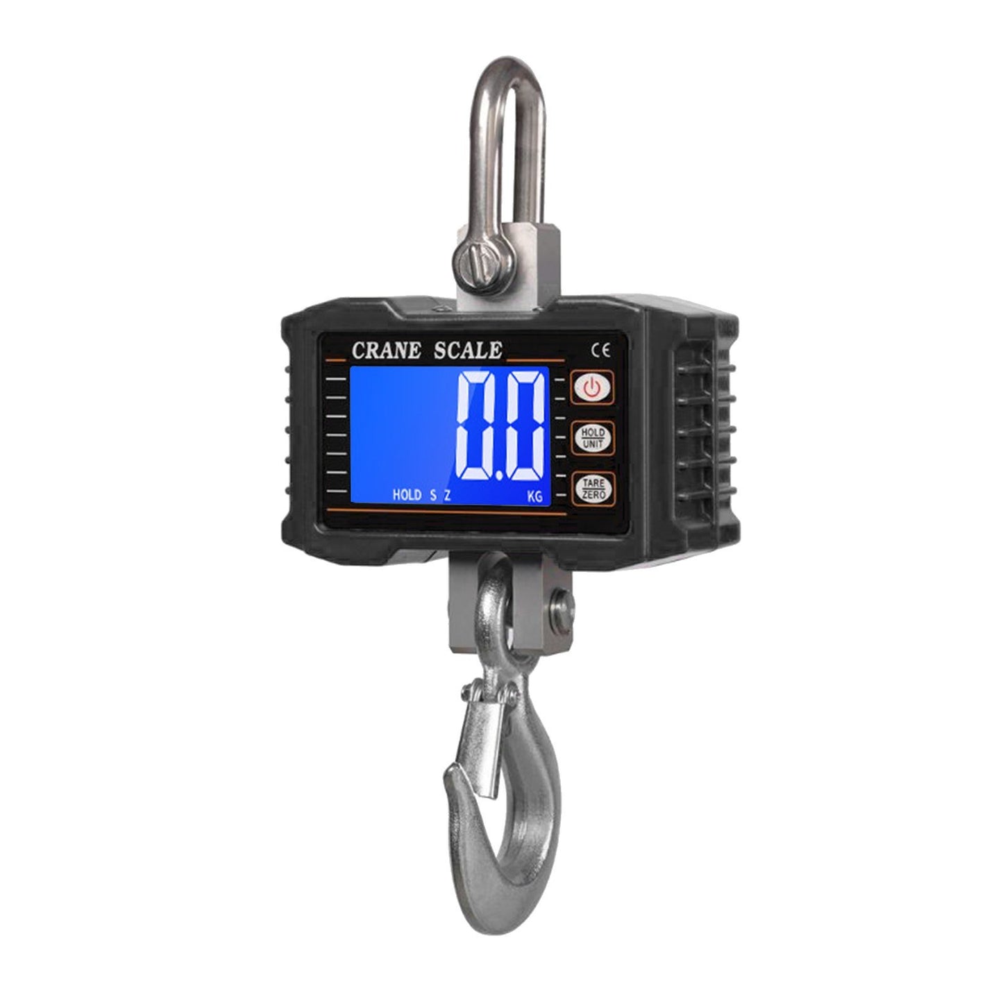 Heavy Duty Digital Crane Scale 1000kg/2204lbs, Portable LCD Backlight Industrial Hook with Unit Change, Data Hold, Tare, Zero - Ideal for Construction, Travel, Market, Fishing, Outdoor Work