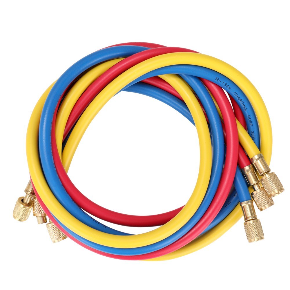 Digital Manifold Pressure Gauge & Vacuum Tester for HVAC Systems - Temperature & Valves Tool Kit