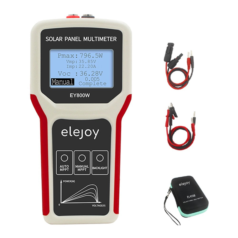 EL400B Handheld Portable Power Supply Multimeter with Auto/Manual MPPT Detection & LCD Display for Photovoltaic Panels