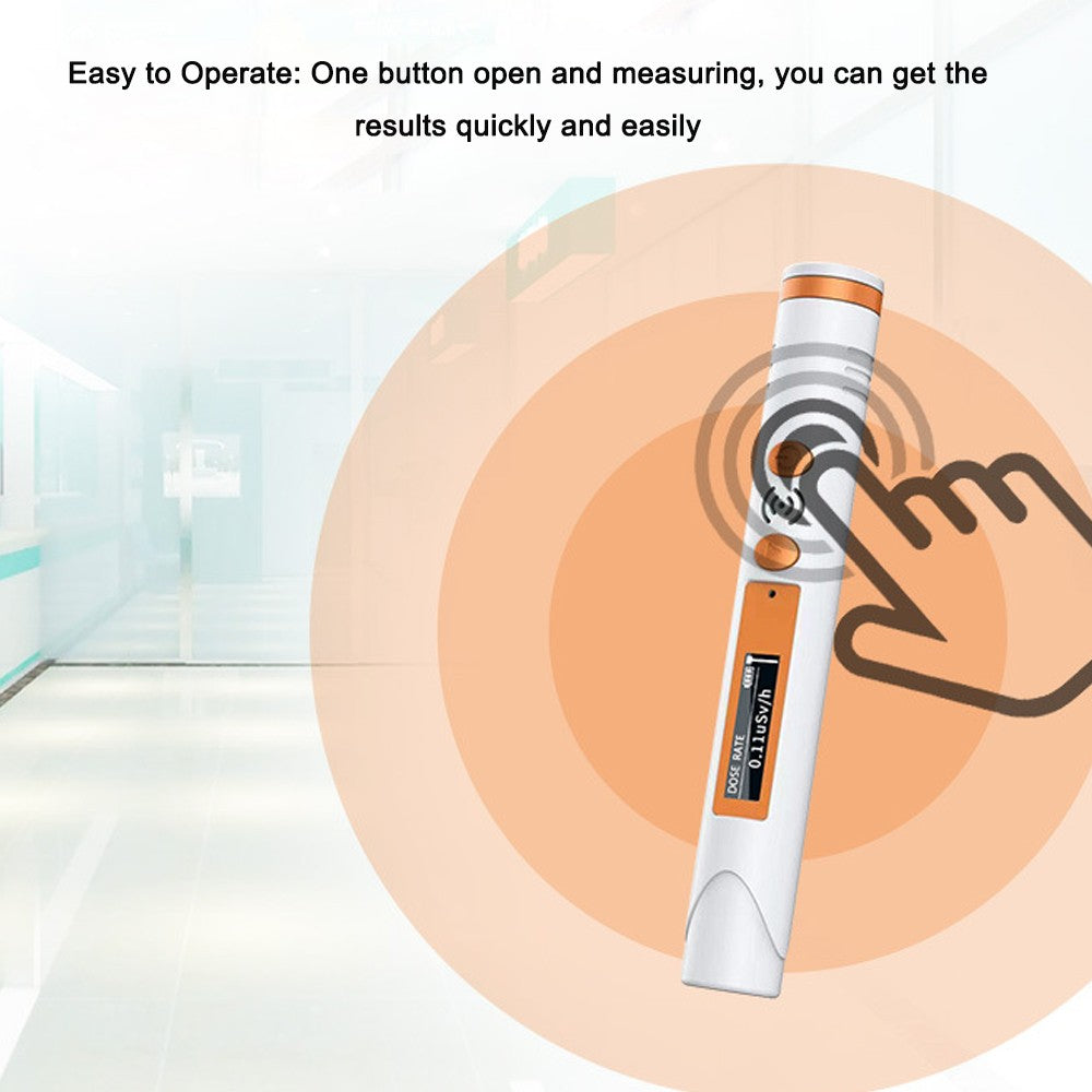 Portable Nuclear Radiation Detector Pen - Geiger Counter with Alarm & Dose Rate Measurement