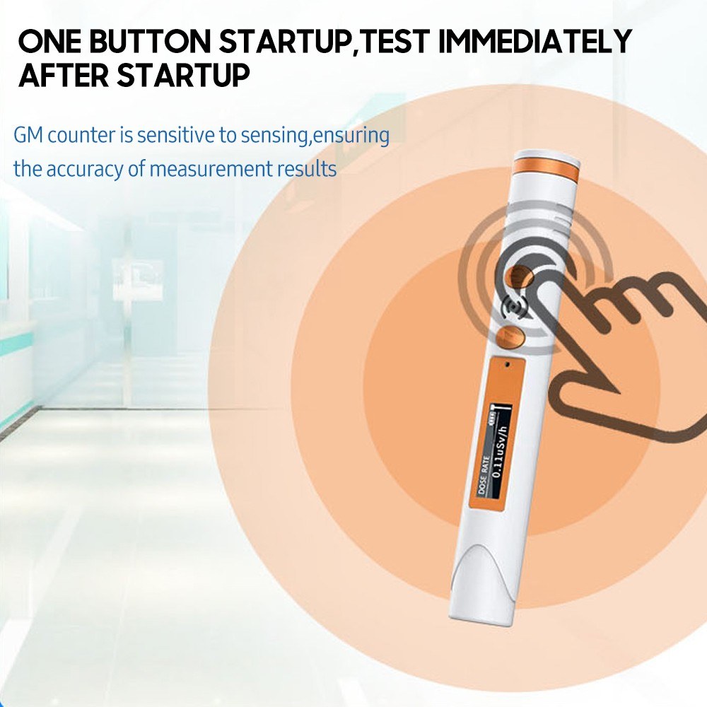 Portable Geiger Counter Nuclear Radiation Detector with Sound & Light Alarm - Measures Cumulative, Instantaneous & Average Dose Rates for X, Y, Beta Rays