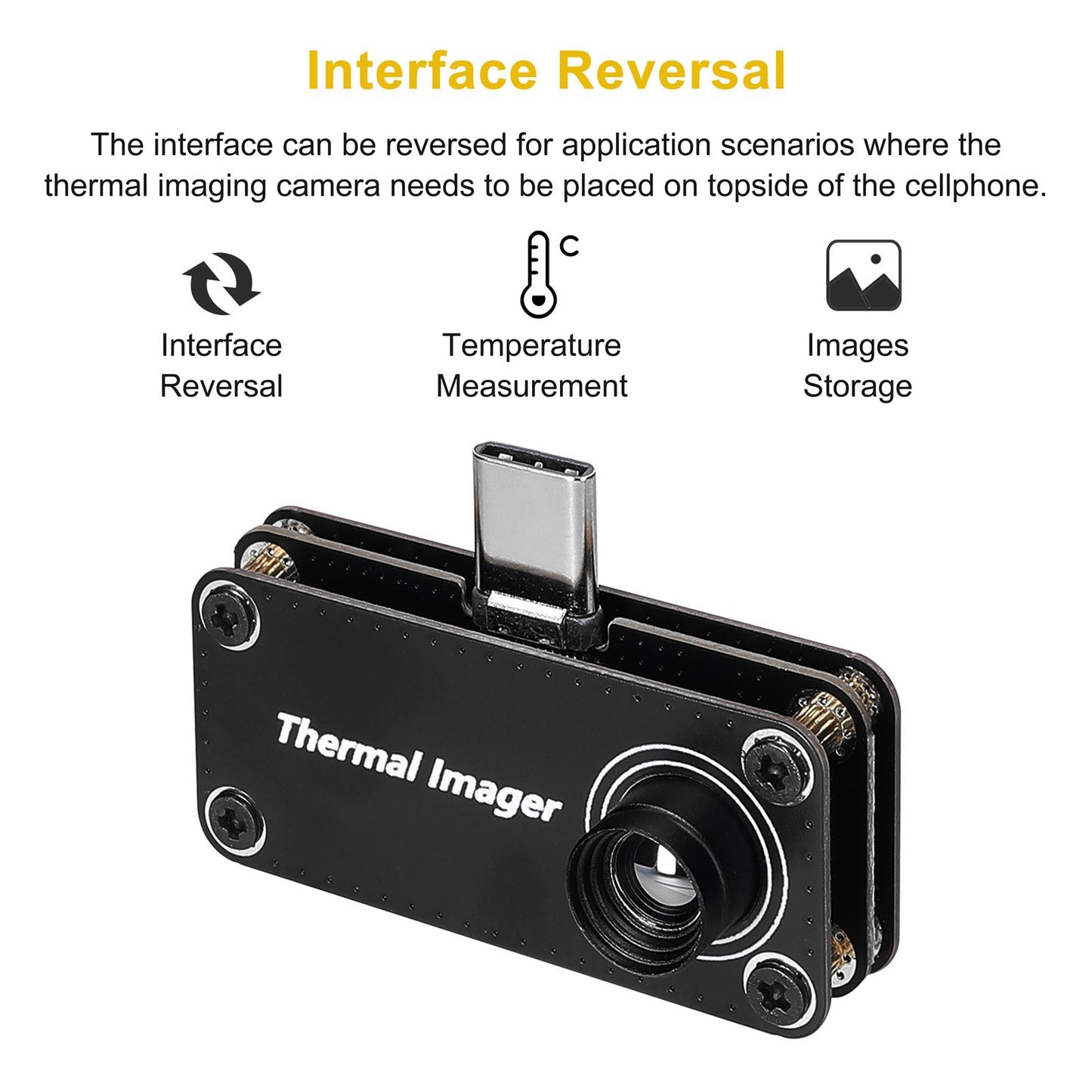 Type-C Infrared Thermal Imager 32x32 Resolution Temperature Meter for Android Phones with OTG
