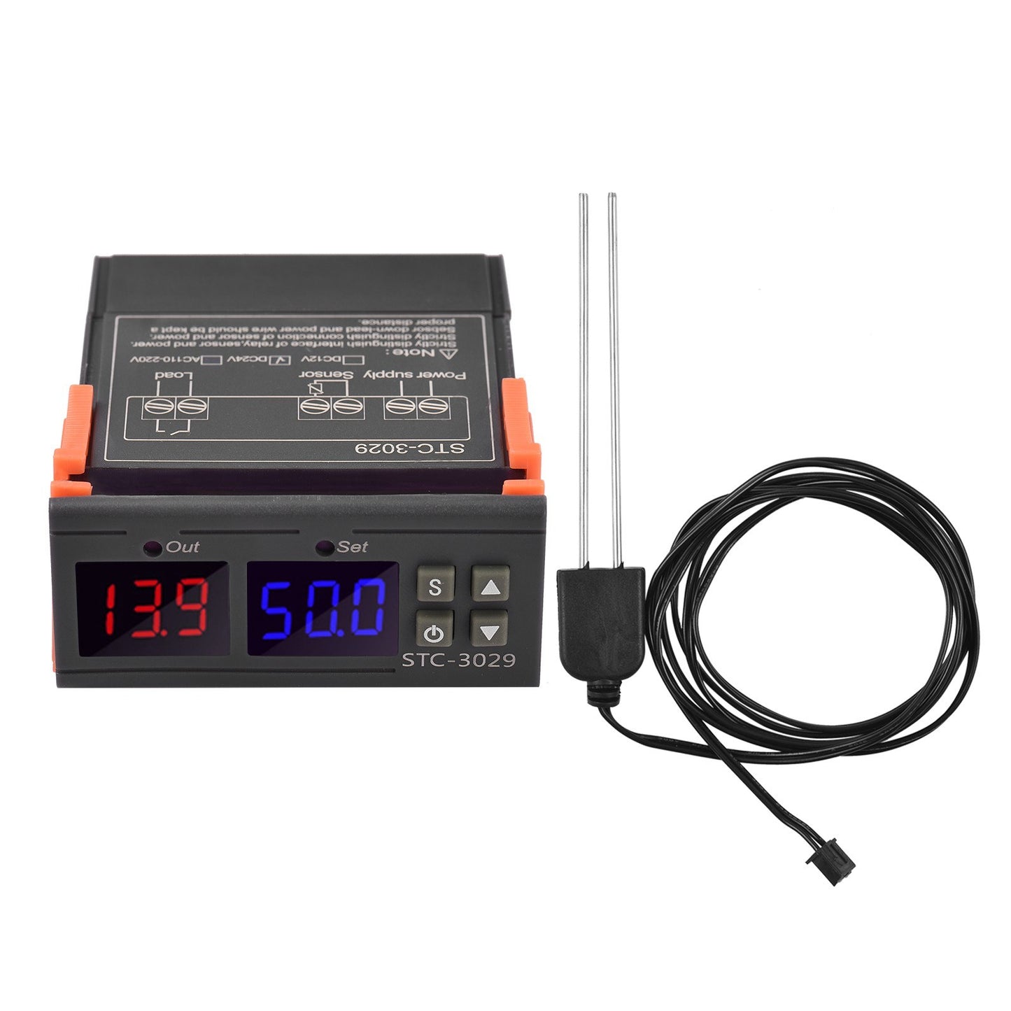 Mini LED Digital Soil Humidity Controller with 1M Sensor Probe, AC110V-220V, 10A, 0%-100%RH Range