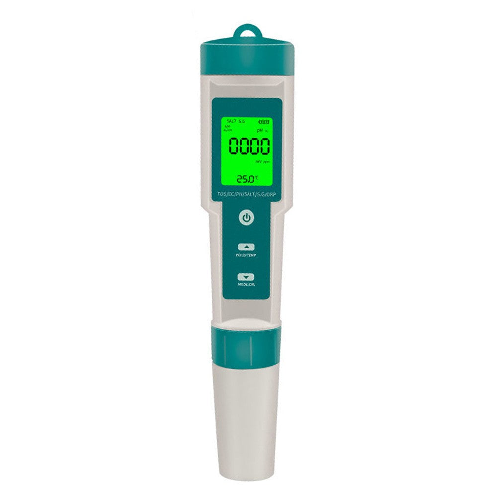 Portable 7-in-1 Digital Water Quality Tester Pen: PH, TDS, EC, Salinity, ORP, S.G, Temperature Measurement