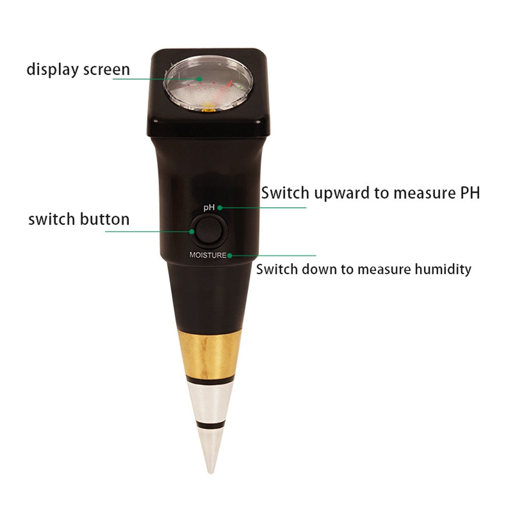 High Accuracy Soil pH and Moisture Tester Gauge for Garden Plants