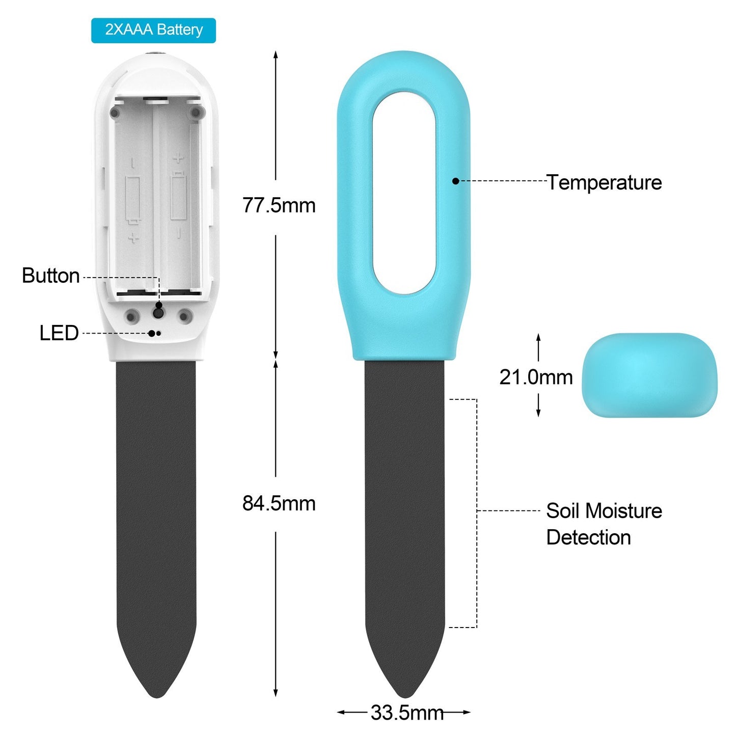 Tuya BT 2-in-1 Soil Moisture & Temperature Tester for Gardening