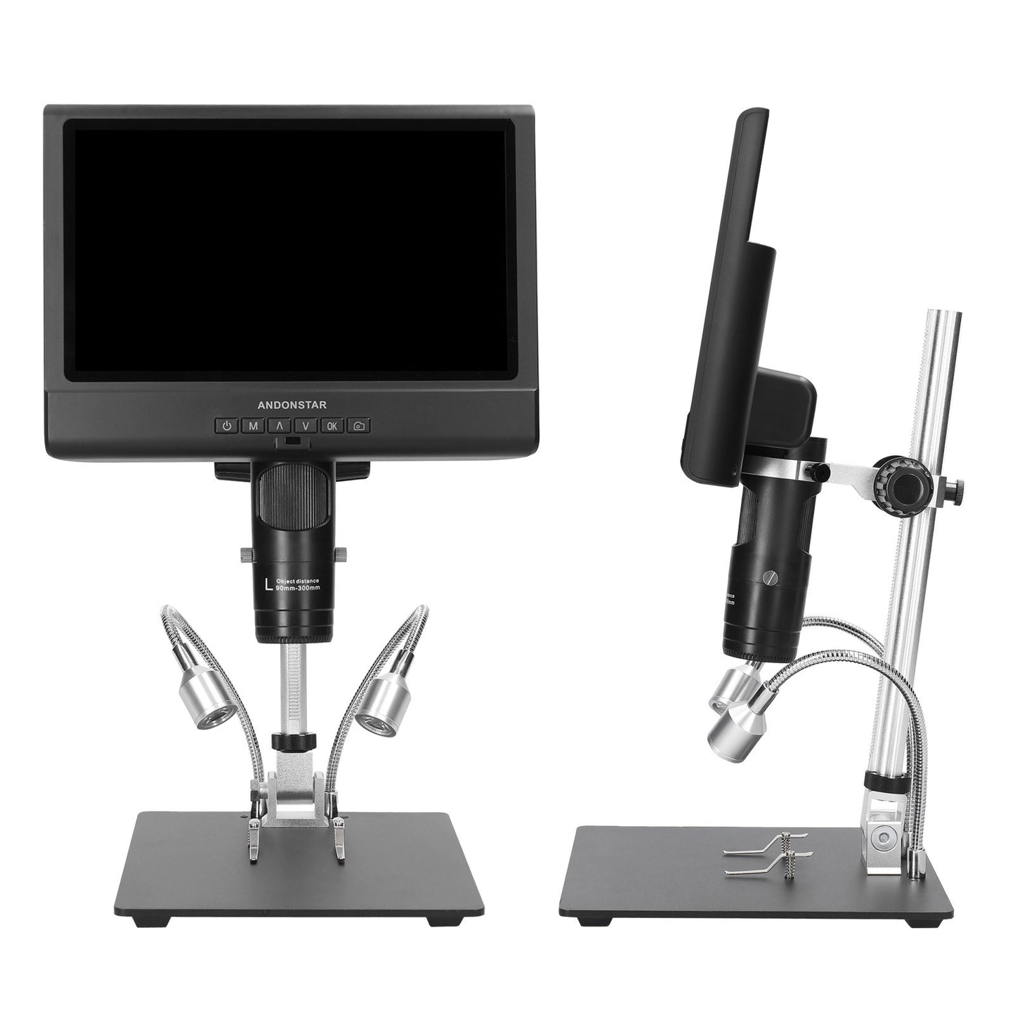 1080P Digital Soldering Microscope with 10-Inch LCD, 4X Magnification, Video & Photo Capture, LED Shadowless Lamp