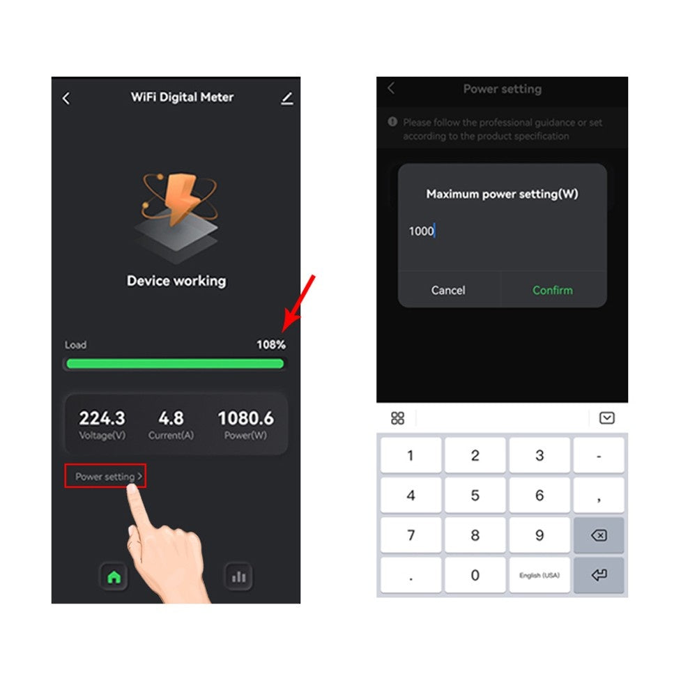 Tuya WiFi Energy Meter 80A Clamp KWh Monitor, Alexa & Google Home Compatible