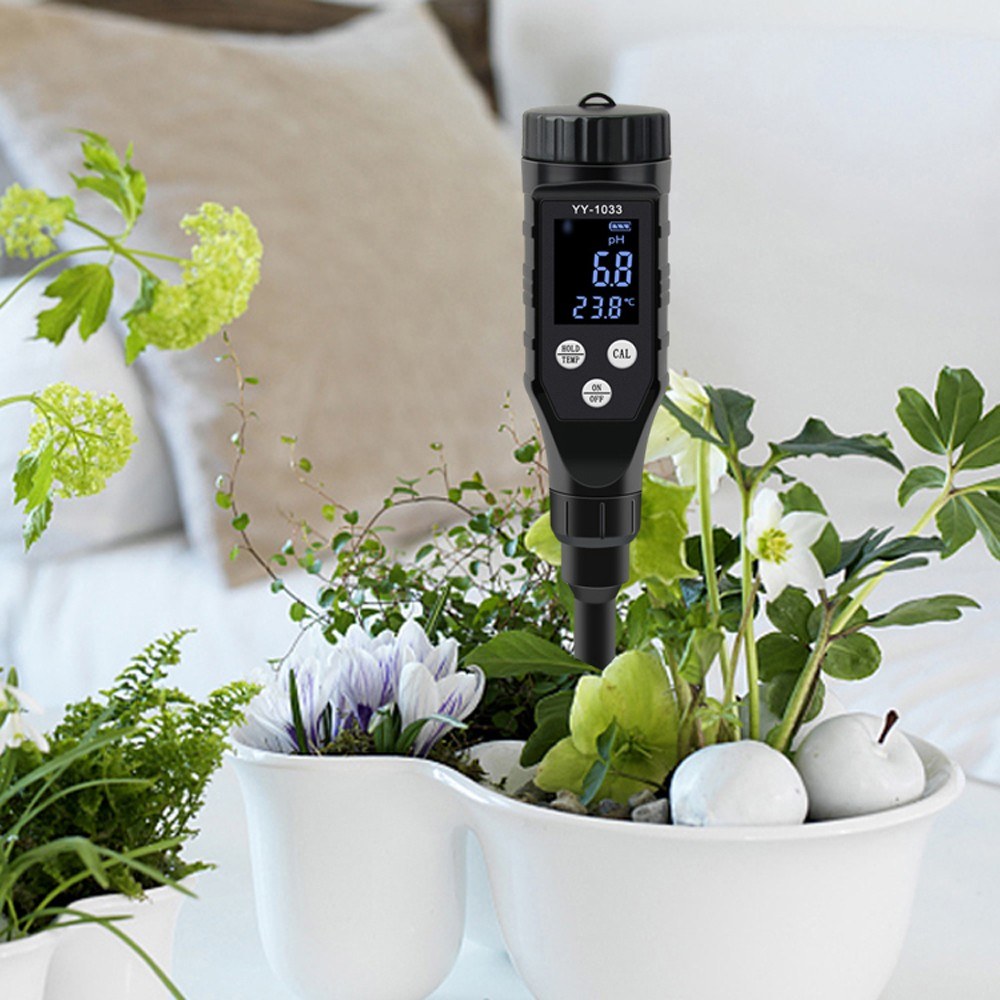 LCD Digital 2-in-1 Soil PH & Temperature Tester for Garden Plants