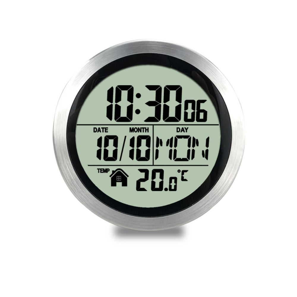 Waterproof LCD Suction Cup Clock with Temperature Display for Bathroom & Kitchen