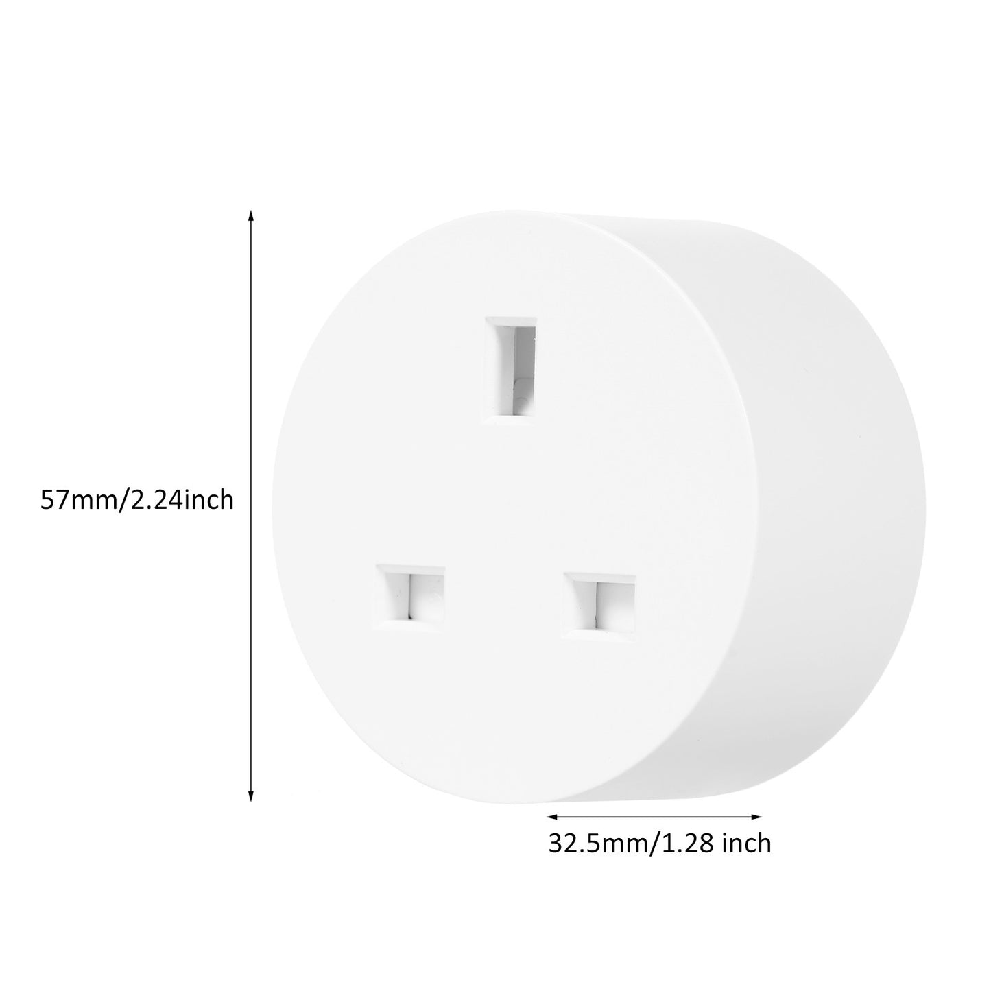 10A Smart Wi-Fi Plug, Remote & Schedule Controlled In-wall Socket Outlet, UK Plug AC230V, White