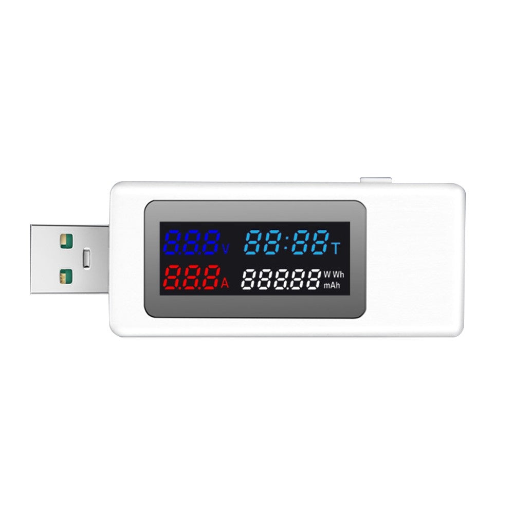 KWS-V30 6in1 USB Power Meter Tester: Current & Voltage Monitor with Power-off Memory