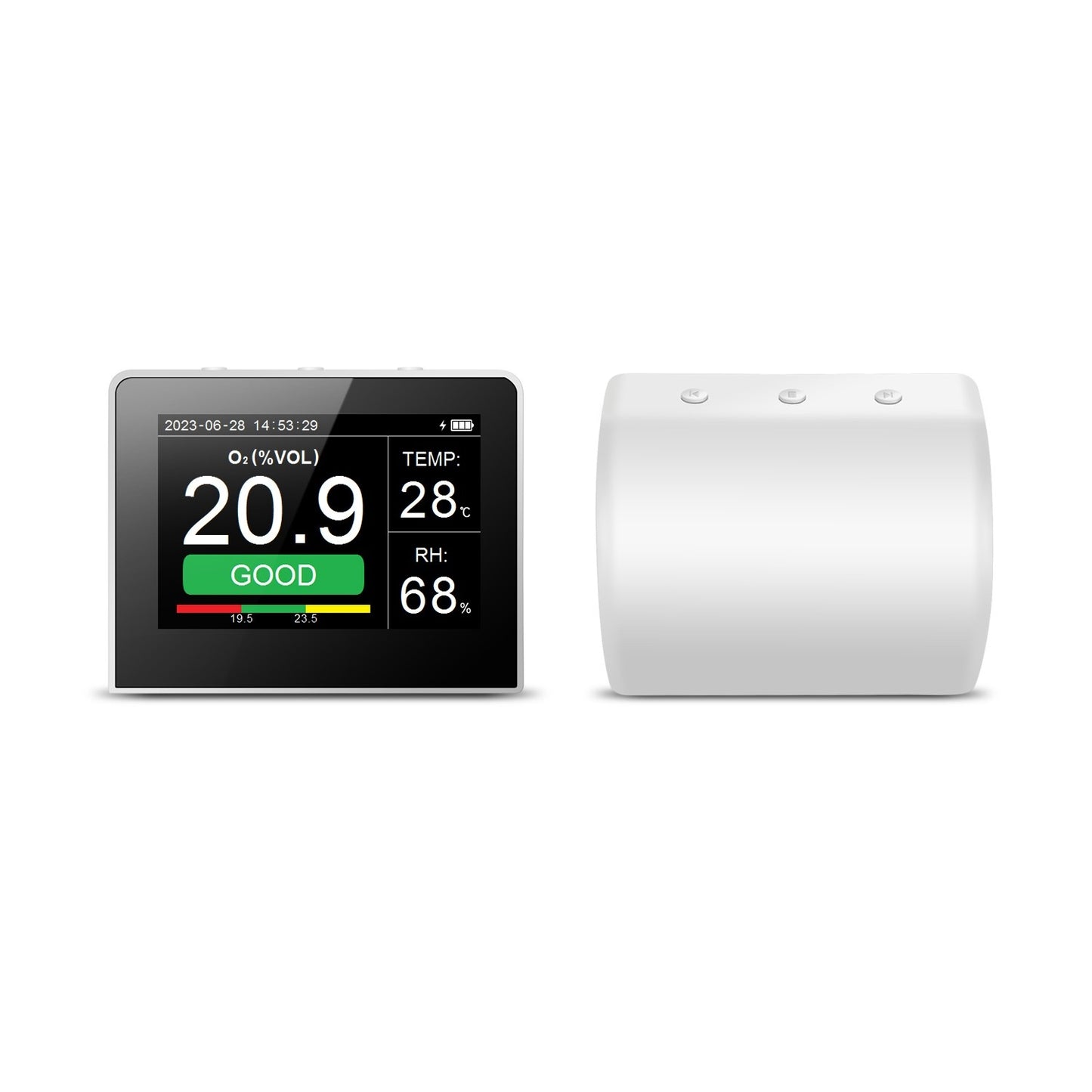 3-in-1 Air Quality Detector: Temperature & Humidity Monitor, Indoor/Outdoor Oxygen Tester