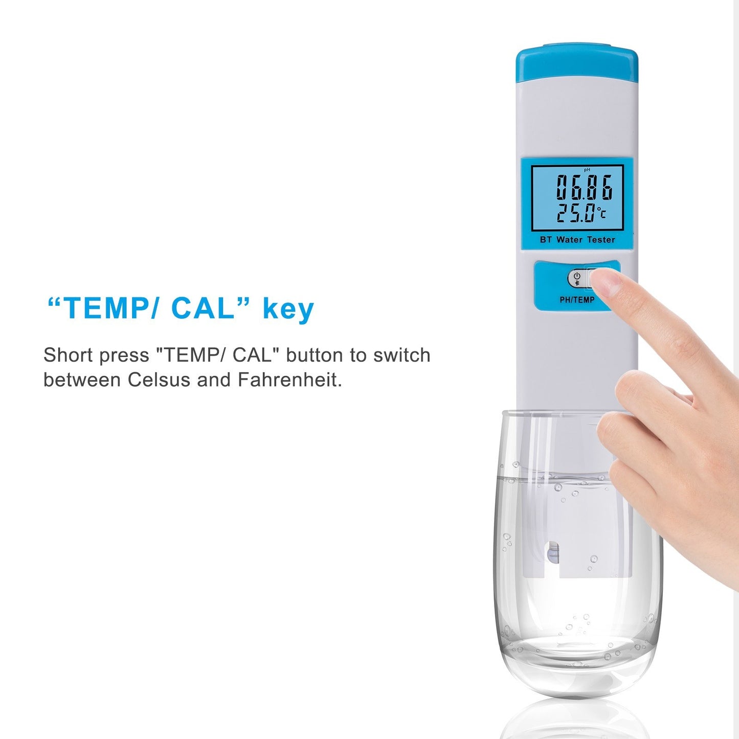 BT Multi-functional Water Quality Tester: PH & Temperature Meter for Drinking Water, Aquarium, Aquaculture & Swimming Pool