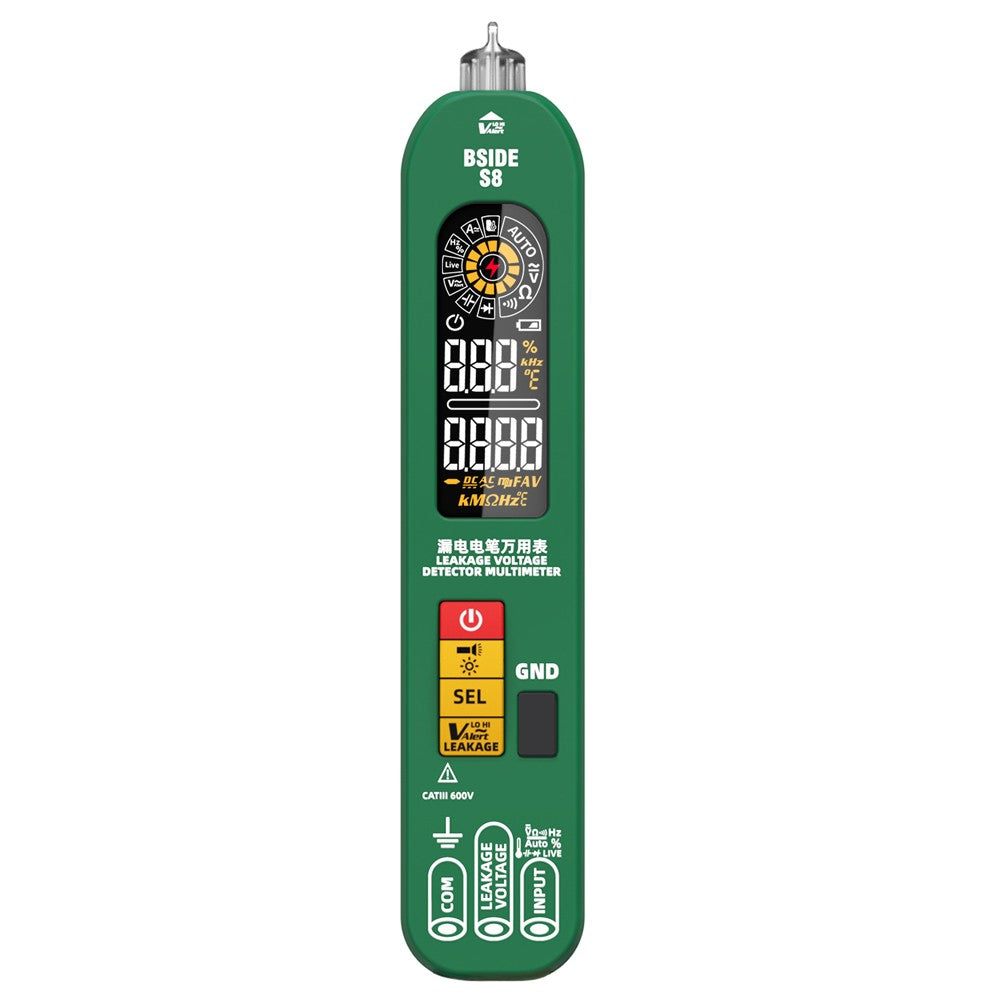 BSIDE S8 3-in-1 Digital Multimeter & Thermometer with EBTN Backlight Display, 6000 Counts