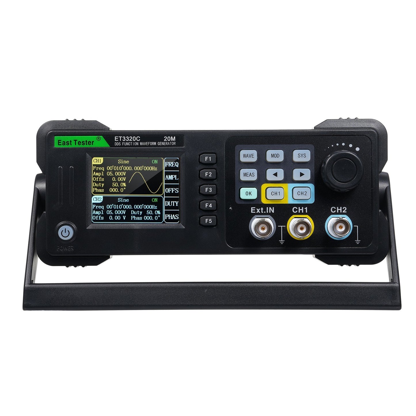 East Tester ET3320C Dual-Channel 20MHz Function/Arbitrary Waveform Generator with 200MSa/s Sampling Rate