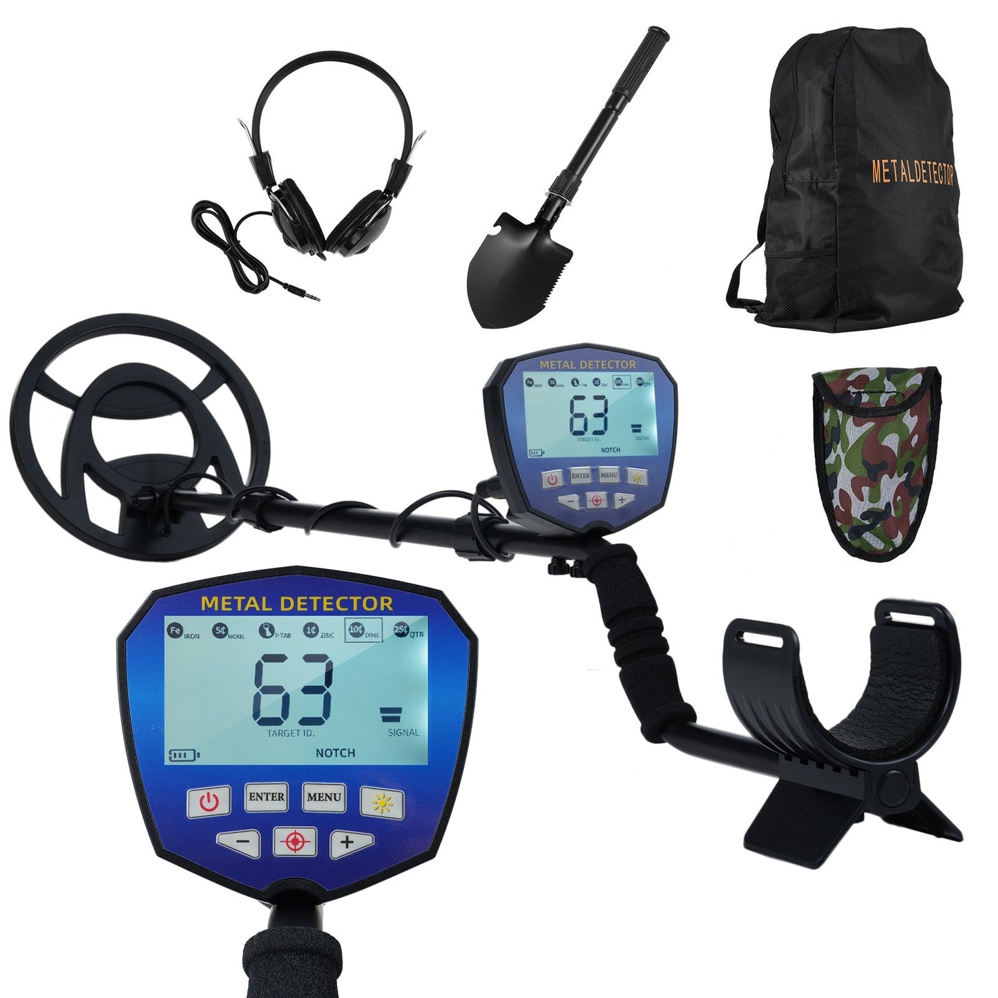 Professional Metal Detector for Adults with LCD Display, High Accuracy Waterproof Coil, 3 Modes Adjustable for Gold and Silver Treasure Hunting