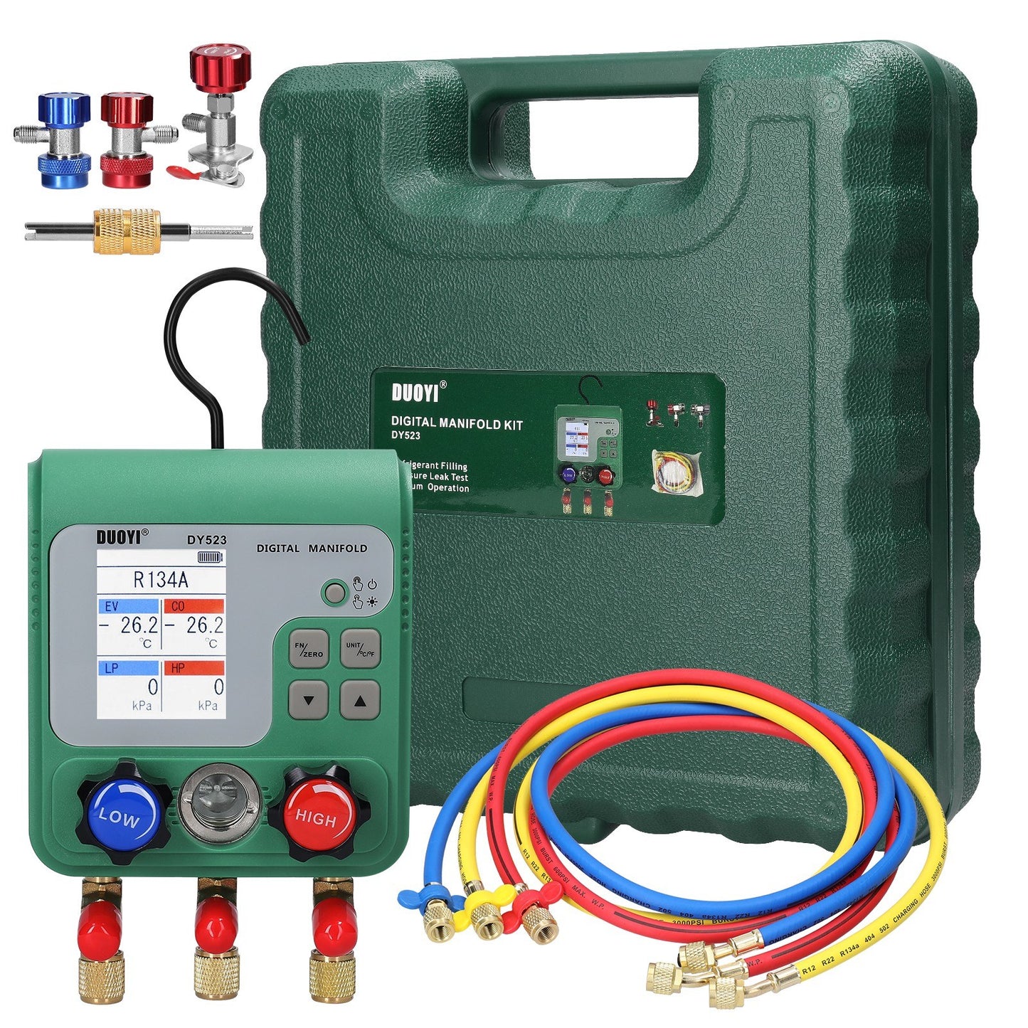 Digital Manifold Gauge for Auto Refrigerant with Vacuum and Pressure Meter