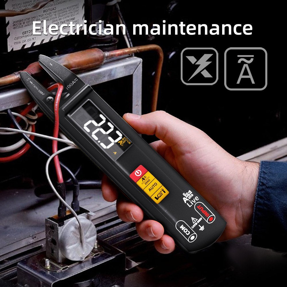 4000 Count Digital Clamp Multimeter AC/DC Voltmeter Ammeter, NCV Tester with V-alert, Sensitivity Adjustment, Flashlight