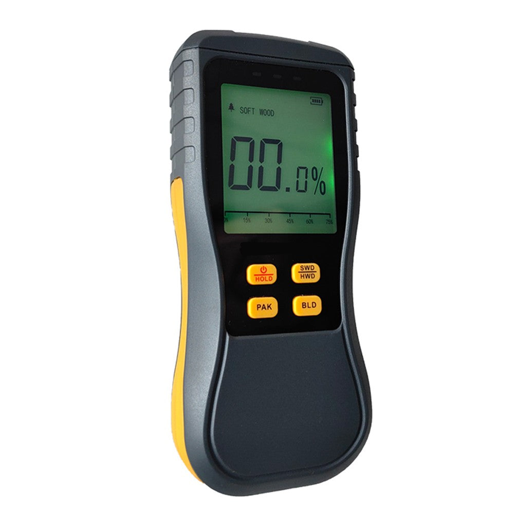 Digital LCD Wood Moisture Meter with LED Backlight, 4 Modes for Wood & Building Materials