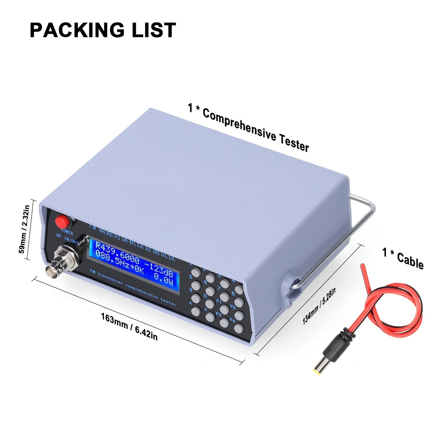 Multi-Functional VHF UHF Test Meter: Signal Generator, Frequency Modulation, and Transceiver Tester for Handheld Radio