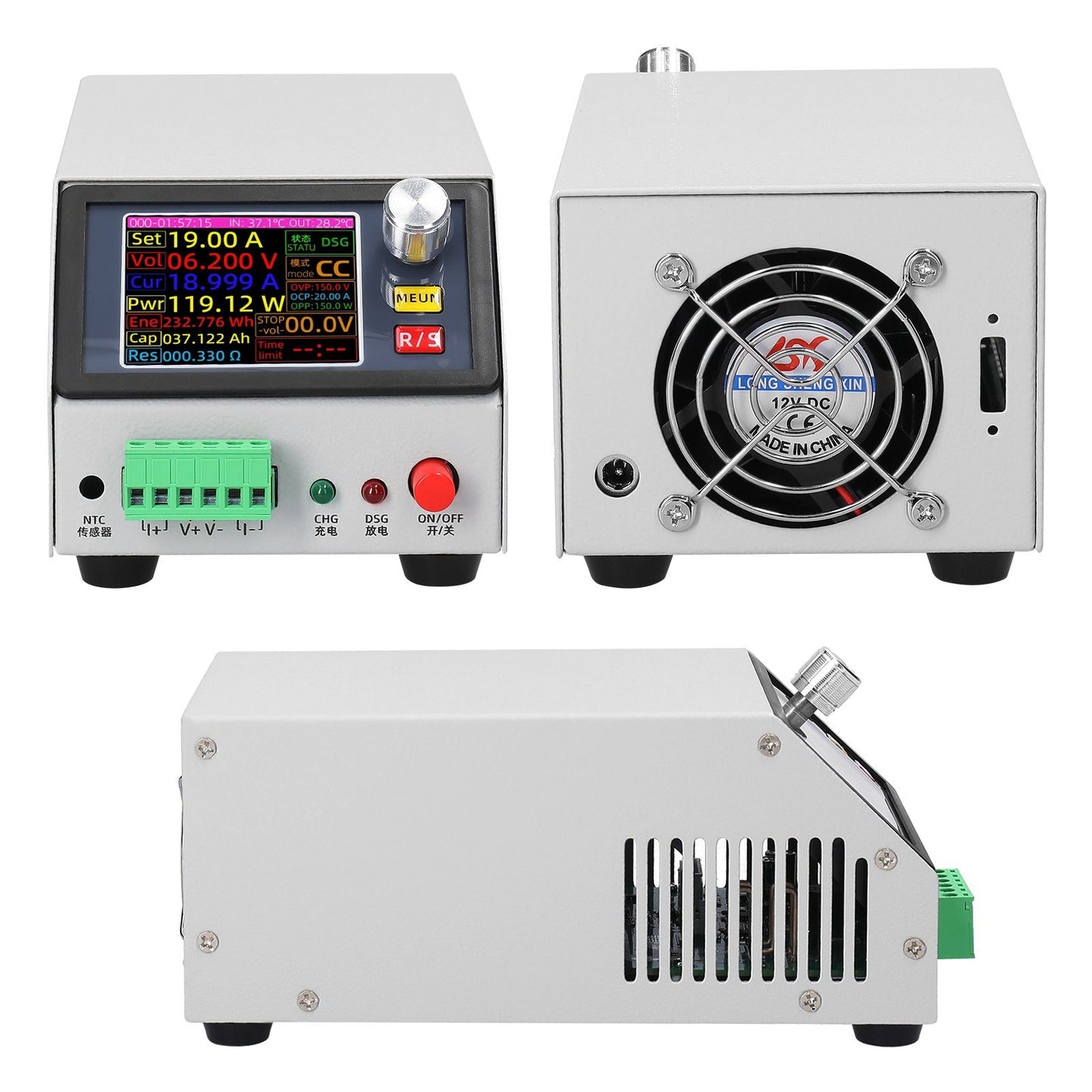 2.4inch Color Screen Electronic Load with Constant Current/Power/Resistance Modes and Data Calibration