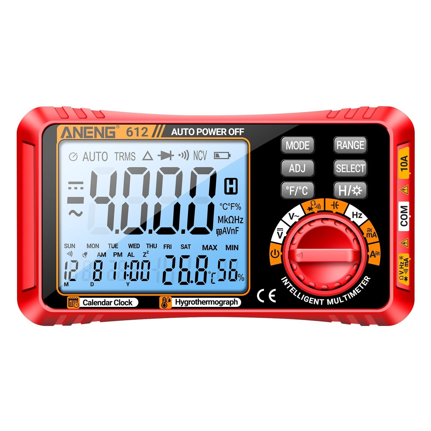 ANENG 612 Smart Digital Multimeter 3-in-1: Temperature, Humidity, Ammeter, Voltmeter - 4000 Count Professional Test Tools