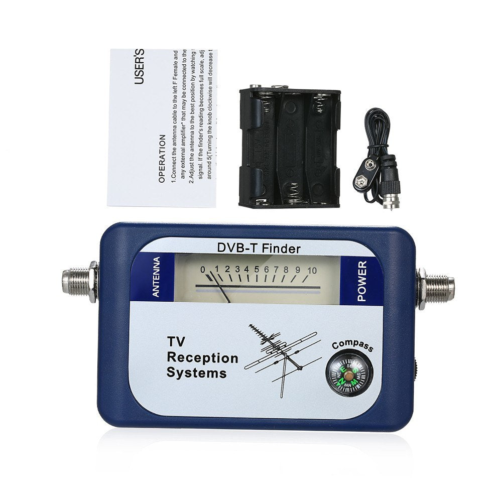 DVB-T Digital TV Antenna Signal Finder Meter with Compass for Terrestrial Reception Systems