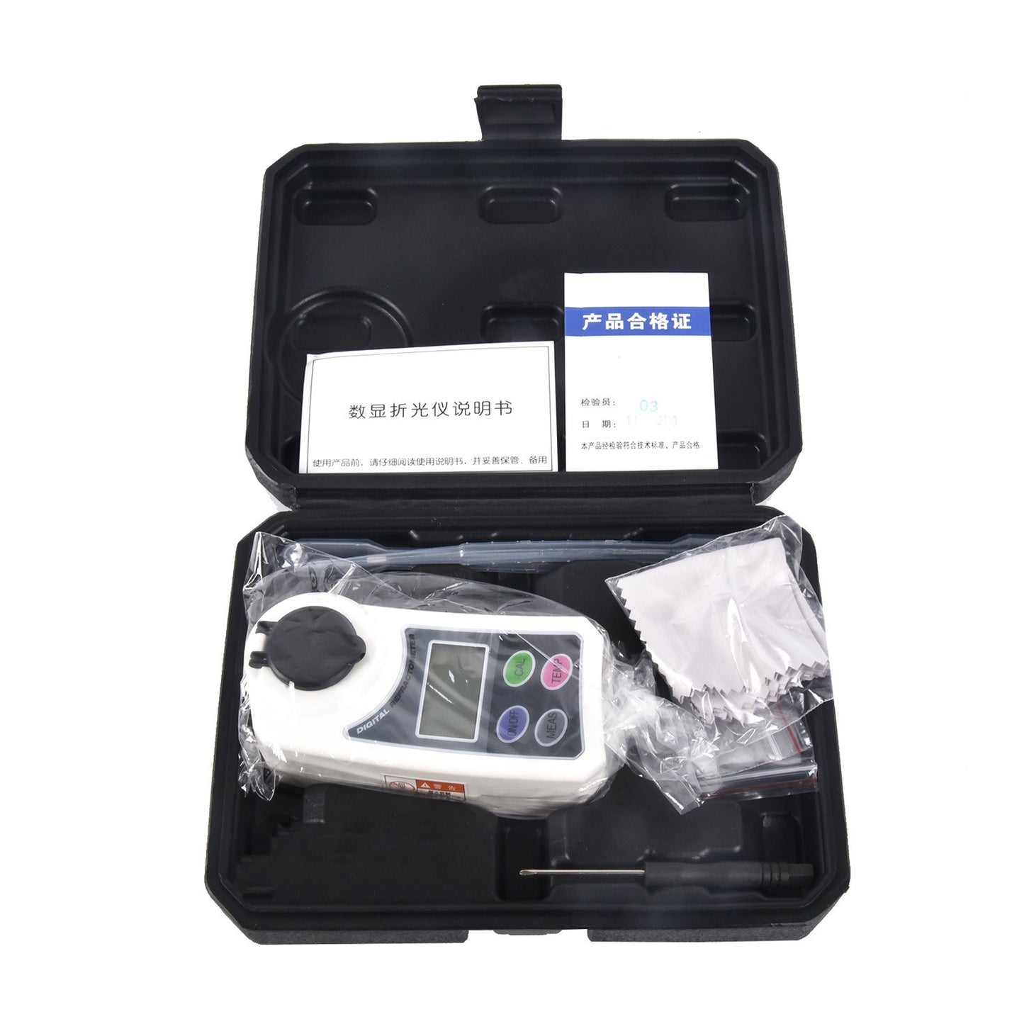 Handheld Digital Brix Refractometer: 0-55% Sugar Measurement for Fruit & Crops