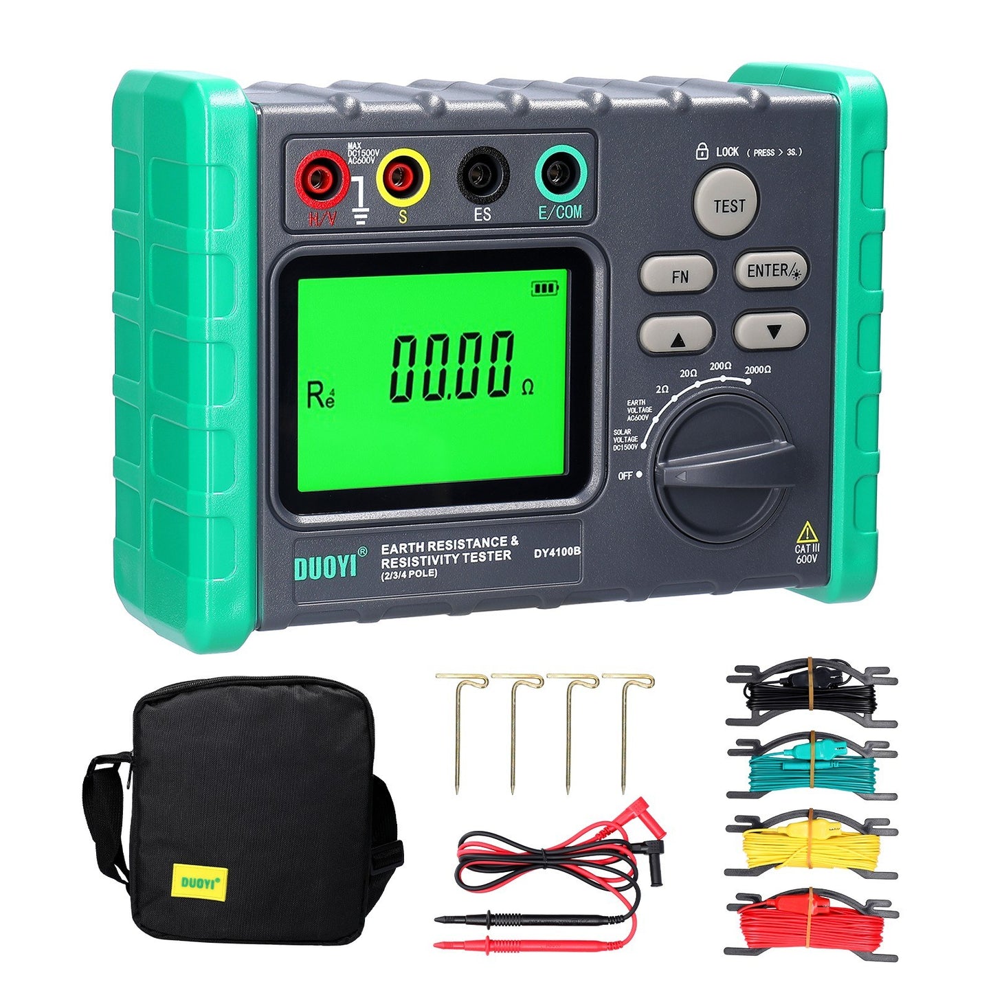 DY-4100A High Accuracy Digital Ground Resistance Tester & Voltmeter for Photovoltaic Systems