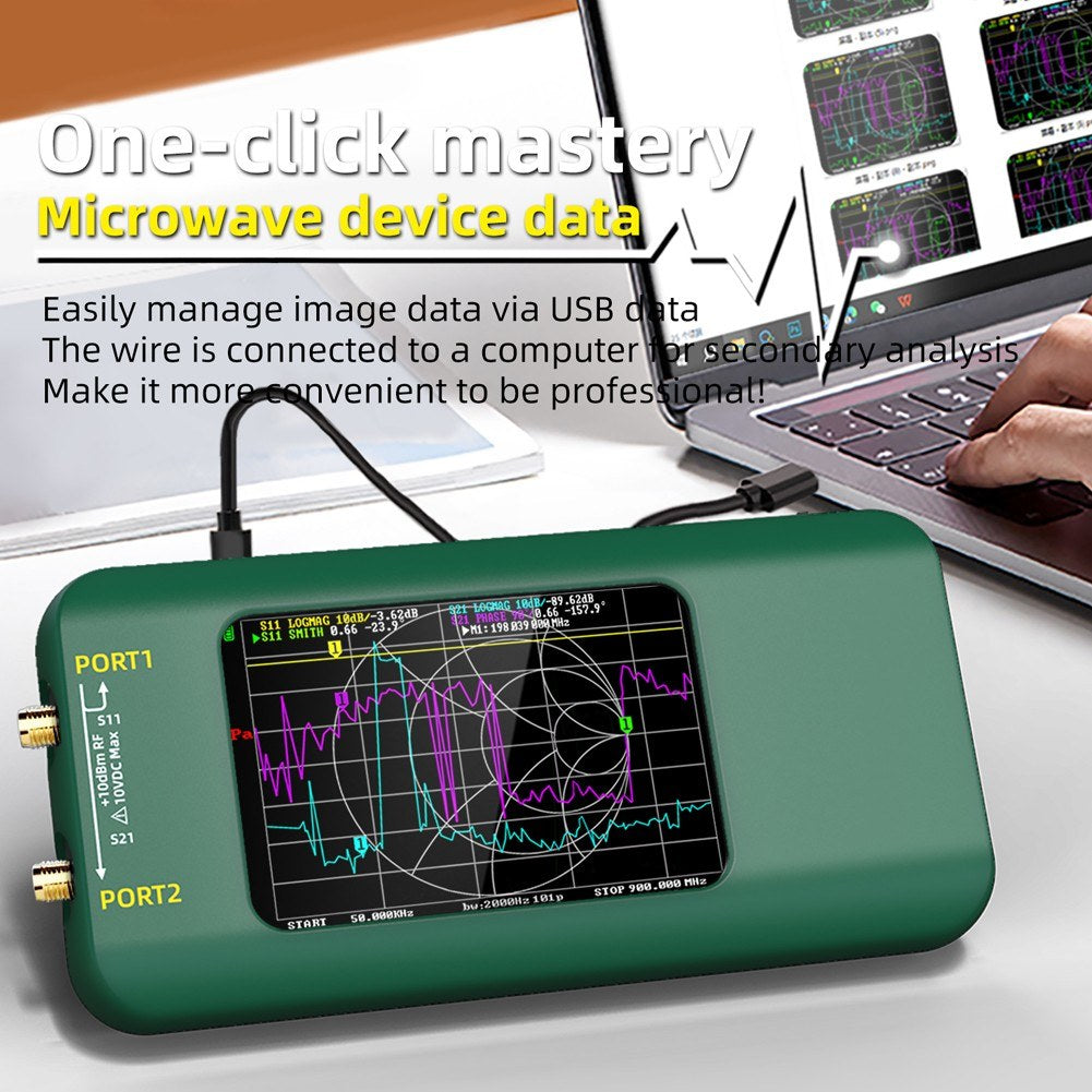 Portable Handheld Vector Network Analyzer with 3.98-inch TFT Display, HF VHF Ultra-High Frequency, Type-C Charging