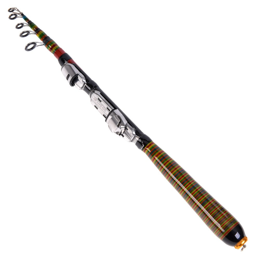 1.2M Telescopic Carbon Fiber Spinning Fishing Rod - Portable Travel Raft Pole