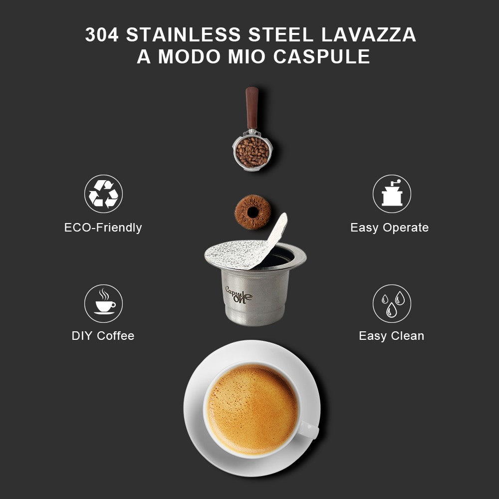 Dual-Use Stainless Steel Refillable Coffee Capsules