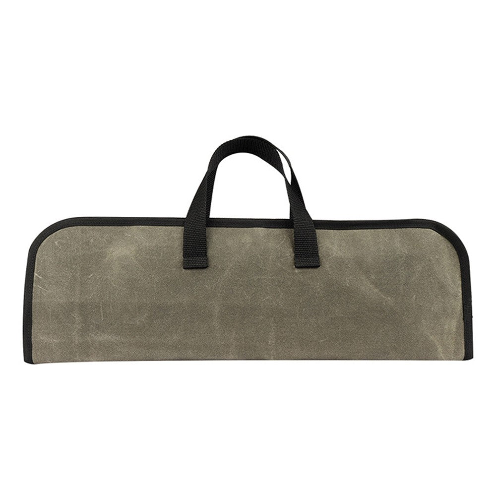 Canvas Chefs Knife Roll Bag with 4 Slots and Durable Handles