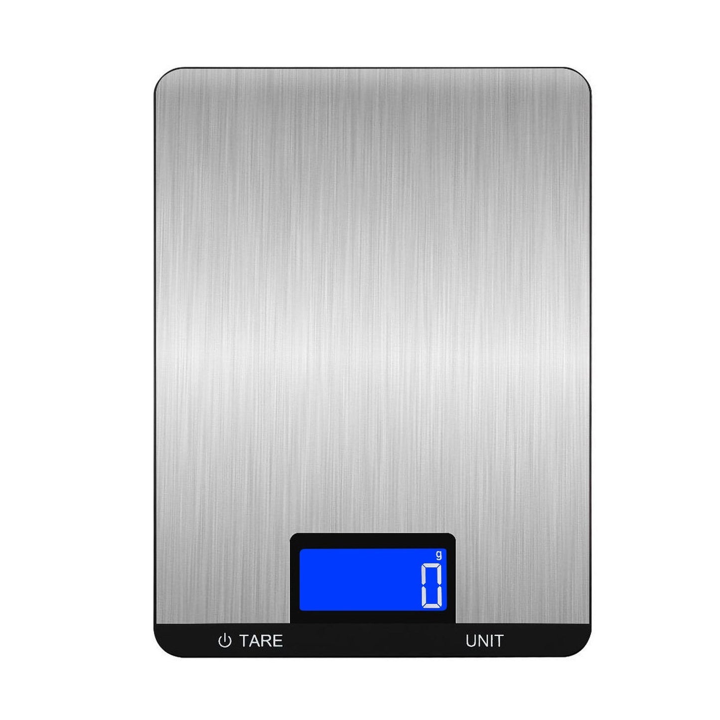 Rechargeable Digital Kitchen Food Scale 10kg/22lb, LCD Display, Touch Buttons, 7 Measurement Units, 3g/0.1oz Precision, Stainless Steel for Baking and Cooking