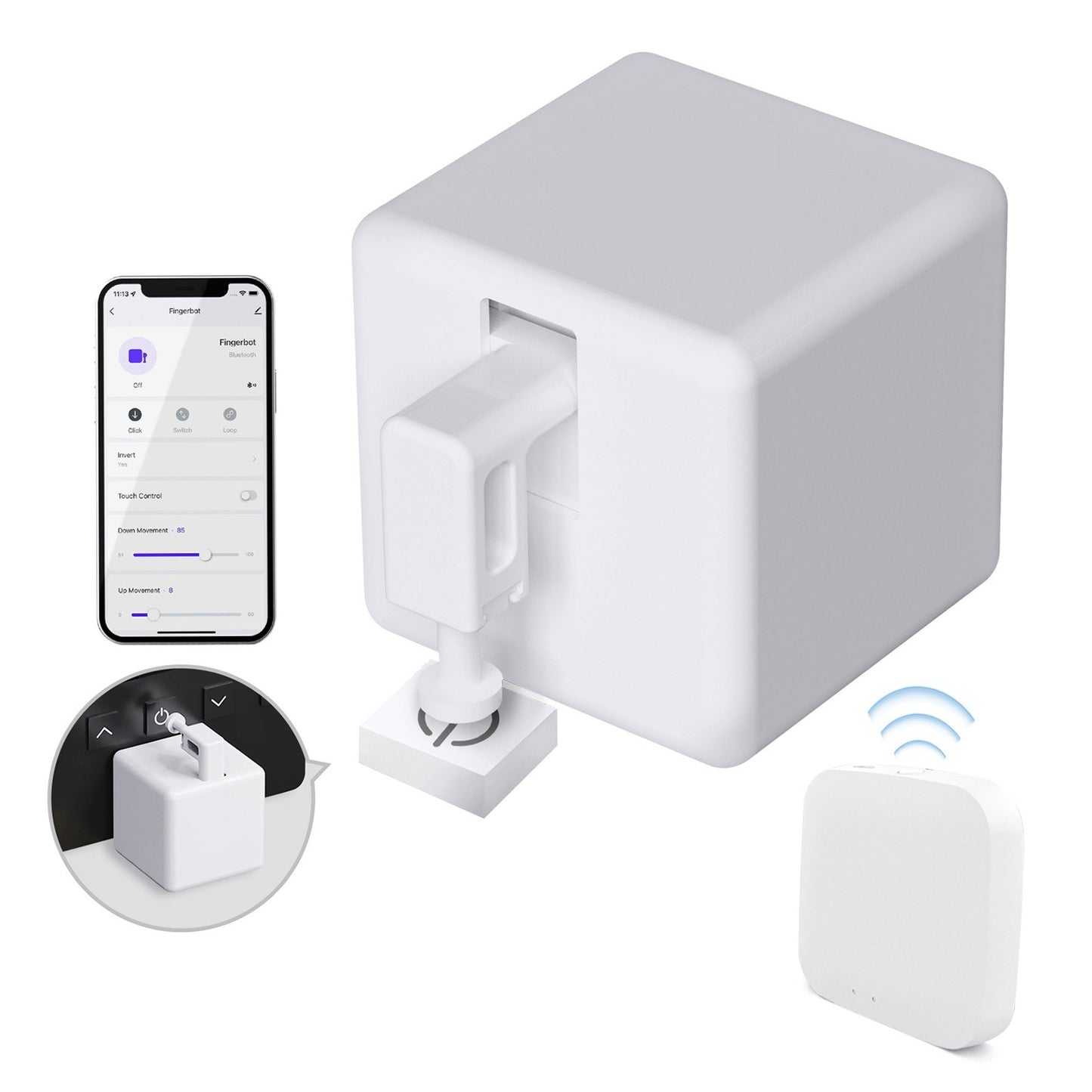 Tuya V3 Smart Fingerbot Wireless Light Switch with BT Hub & Gateway
