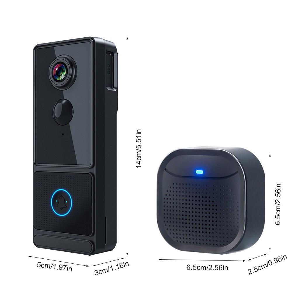 1080P HD Wireless Video Doorbell Camera with Night Vision, IP65 Waterproof, Cloud Storage & App Remote Control