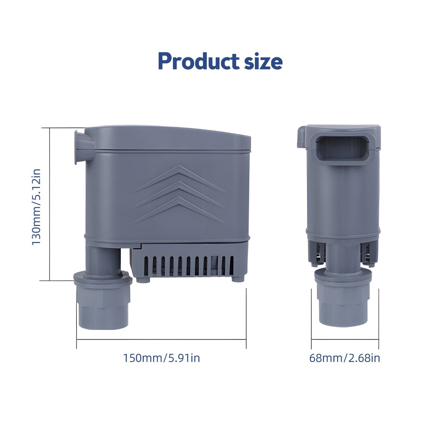 High Flow Water Drainage Pump - 35W, 3000L/H, Low Noise, AC110V-240V with 3.28ft Power Cord for Air Conditioning, Cooling Fan, Fish Tank