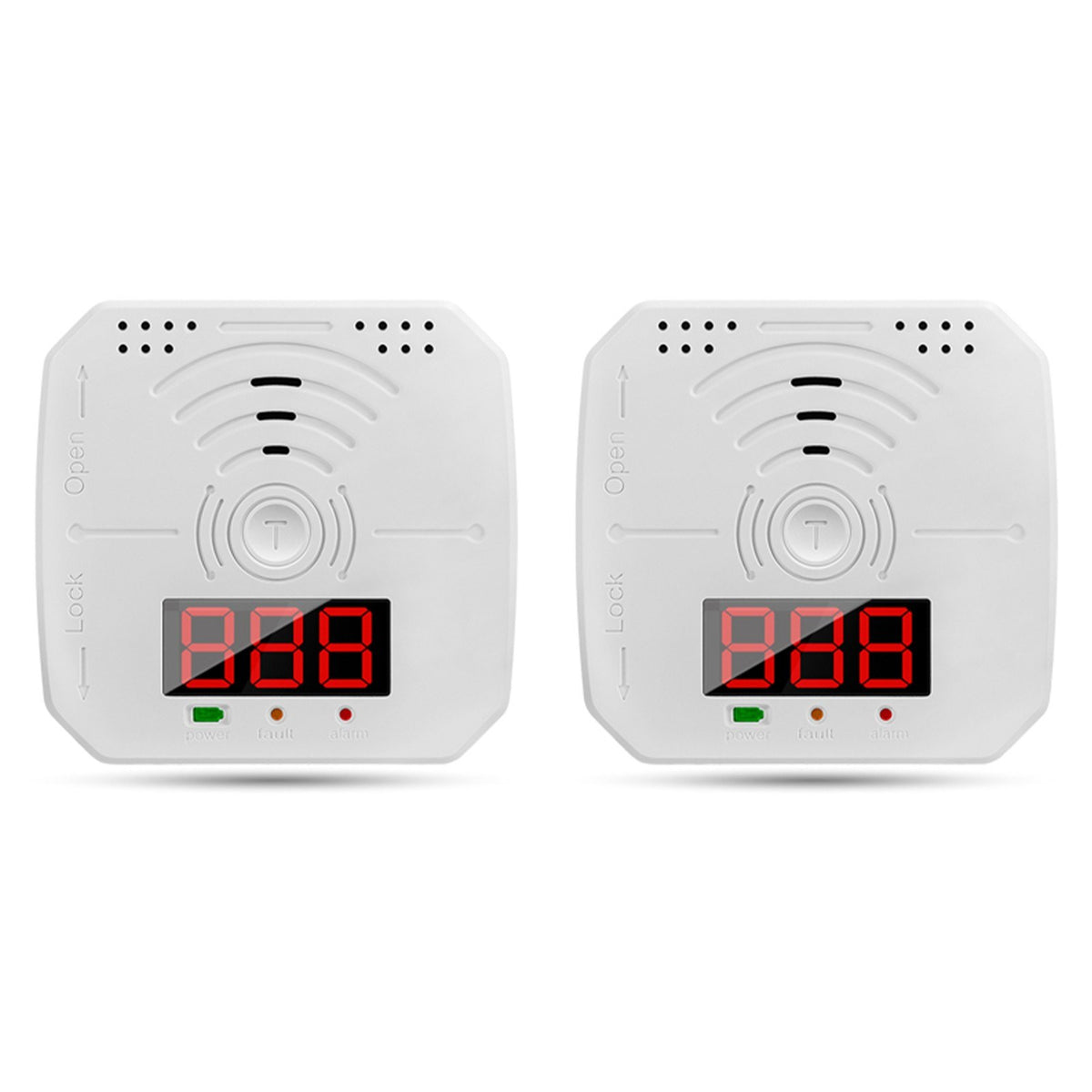Carbon Monoxide Detector 3-Pack with LCD Display, Sound & Light Alarm for Home and Office - Battery Operated (Batteries Not Included)
