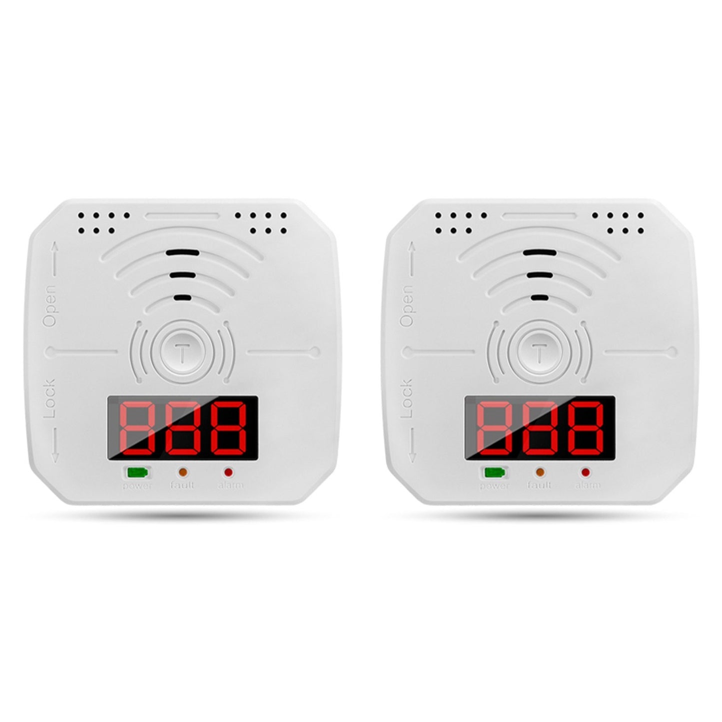 Carbon Monoxide Detector 3-Pack with LCD Display, Sound & Light Alarm for Home and Office - Battery Operated (Batteries Not Included)