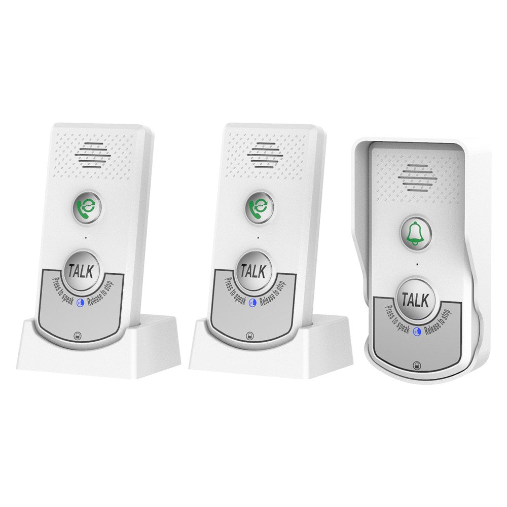 Smart Wireless Doorbell Intercom, Rechargeable & Waterproof, 1000m Range, Real-Time Two-Way Communication, Adjustable Volume for Home & Office