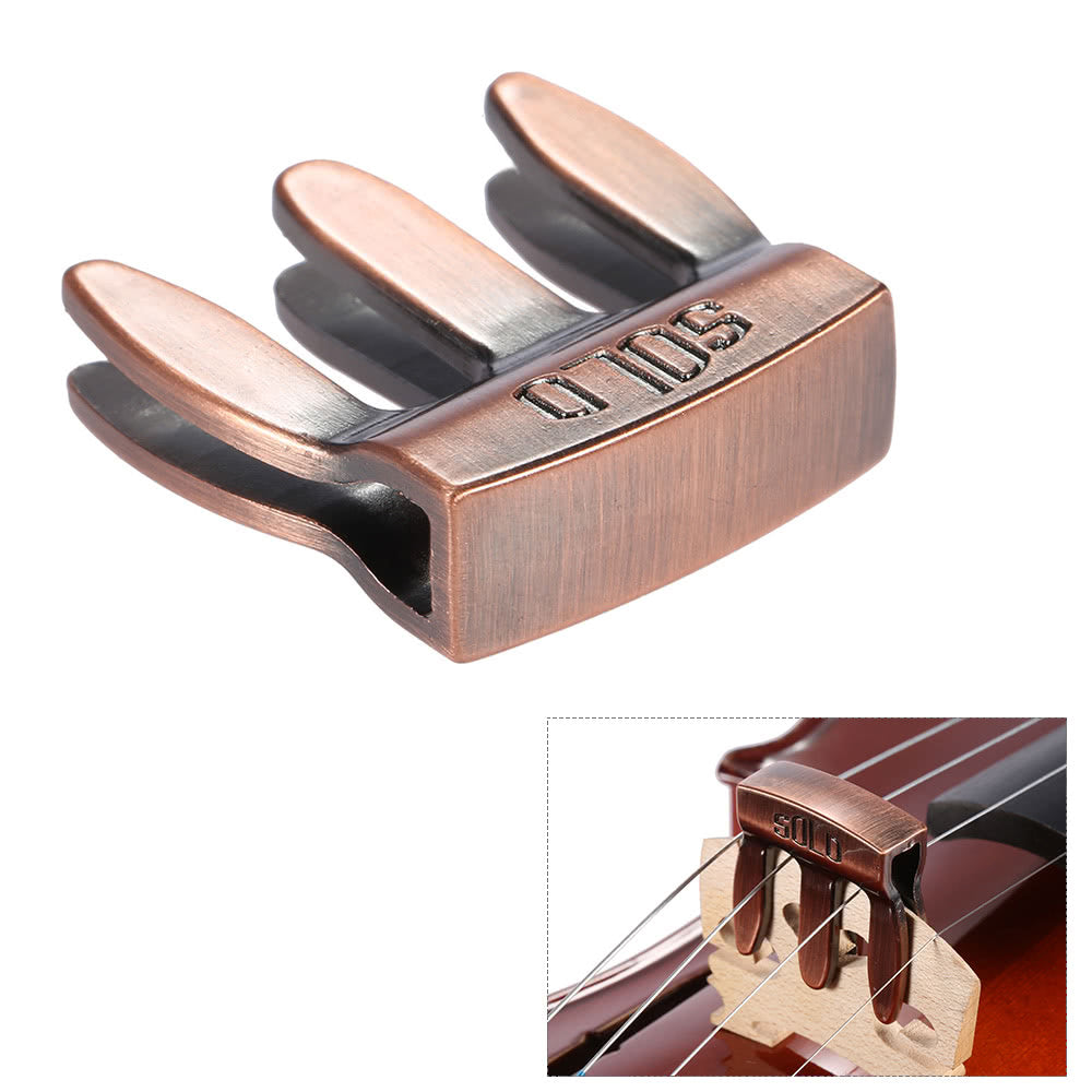 3-Prong Metal Mute Silencer for Violin and Viola Practice
