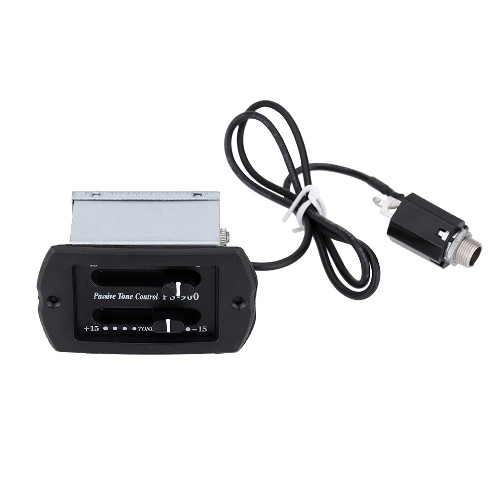 6.35MM Plug Acoustic Guitar Preamp: Passive EQ with Tone, Volume Control, Piezo Pickup & Tuner