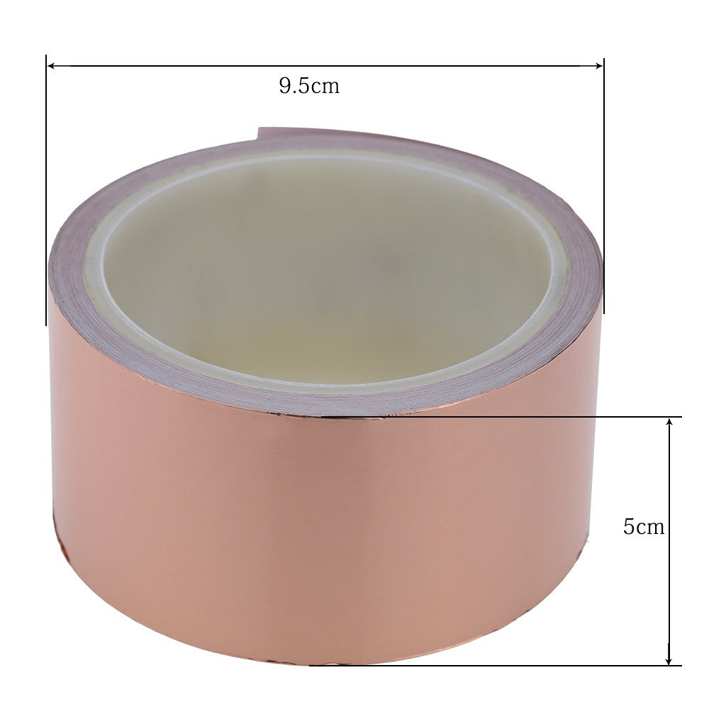 Copper Foil Tape 50mm x 10m EMI Shielding Single-Sided Conductive Adhesive for Guitar