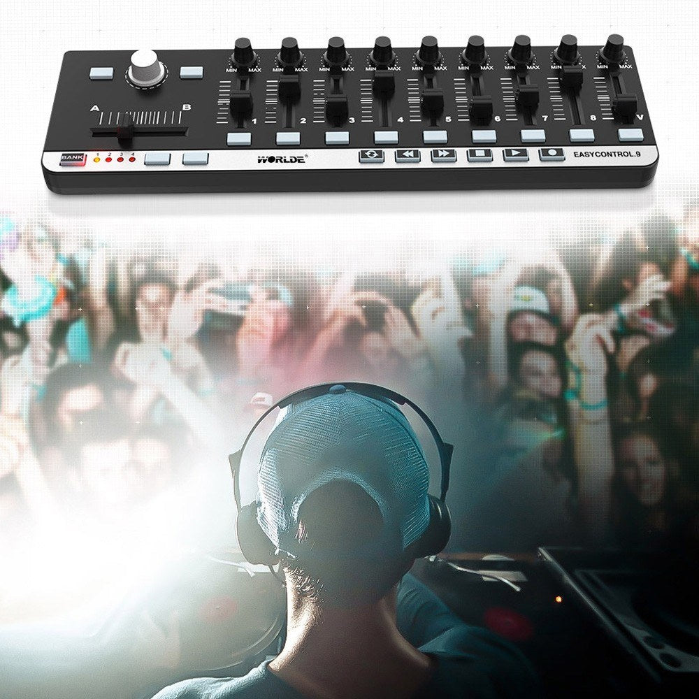 Portable Mini USB Slim-Line MIDI Controller - WORLDE EasyControl.9